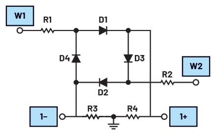 图7 简化的无变压器二极管环形调制器
