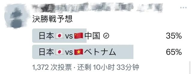 日本网友投票结果截图。