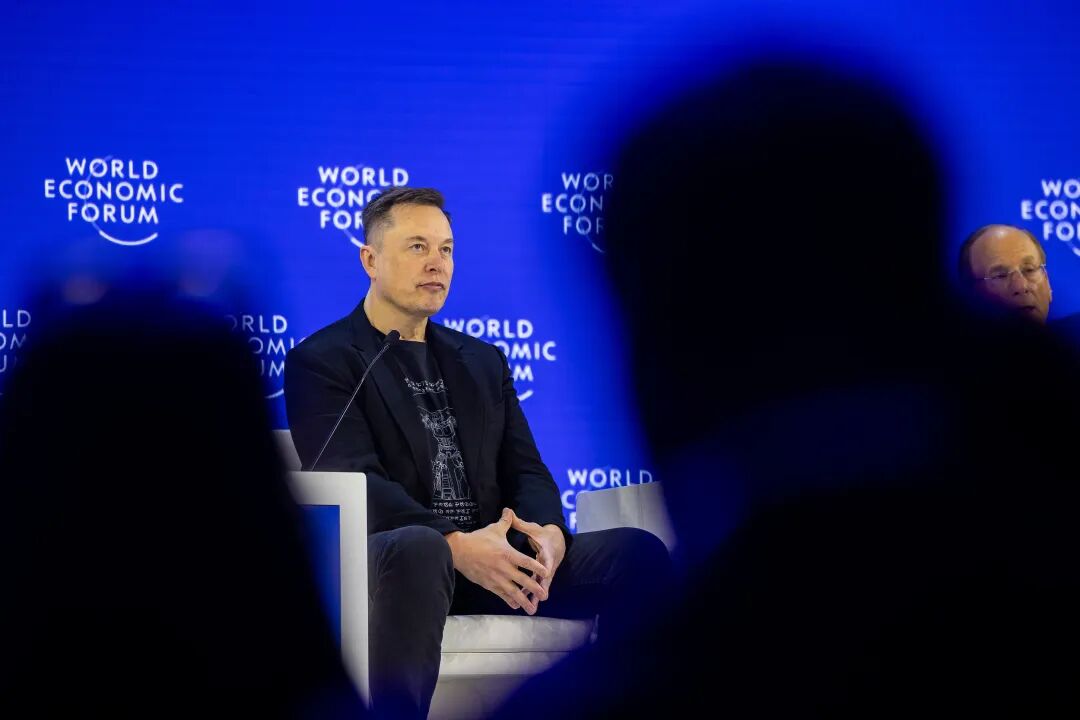 马斯克在达沃斯论坛现场 ｜ 图片来源：视觉中国