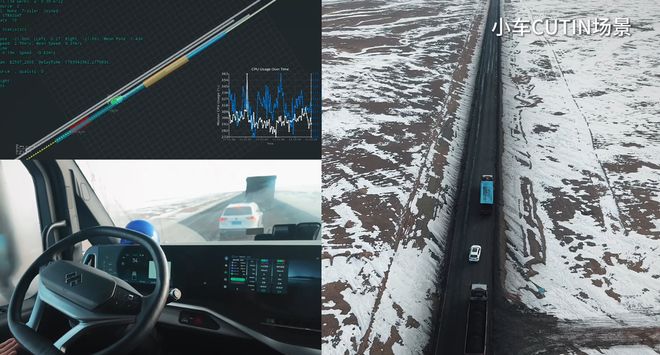 ▲DeepWay深向智能编队重卡队列在新疆哈密地区已实现常态化测试运营