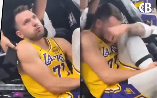 东契奇摔落后破口大骂：这傻X地板是哪个混蛋设计的？真见鬼！