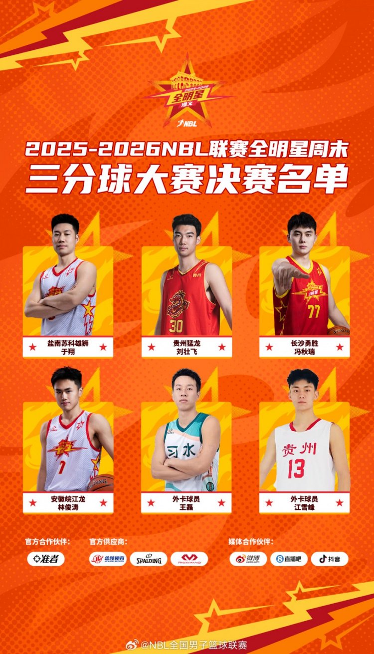 【单项赛晋级名单】NBL全明星技巧挑战赛&三分球大赛决赛名单出炉