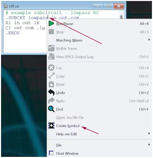 图 9.为.SUBCKT 模型创建器件符号
