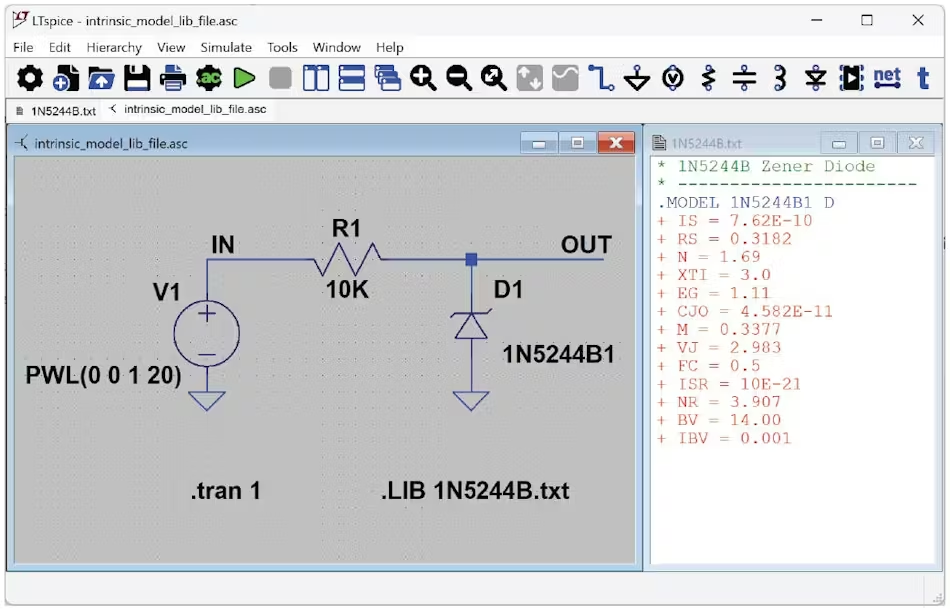 图 4.使用.LIB 指令从文件中导入模型
