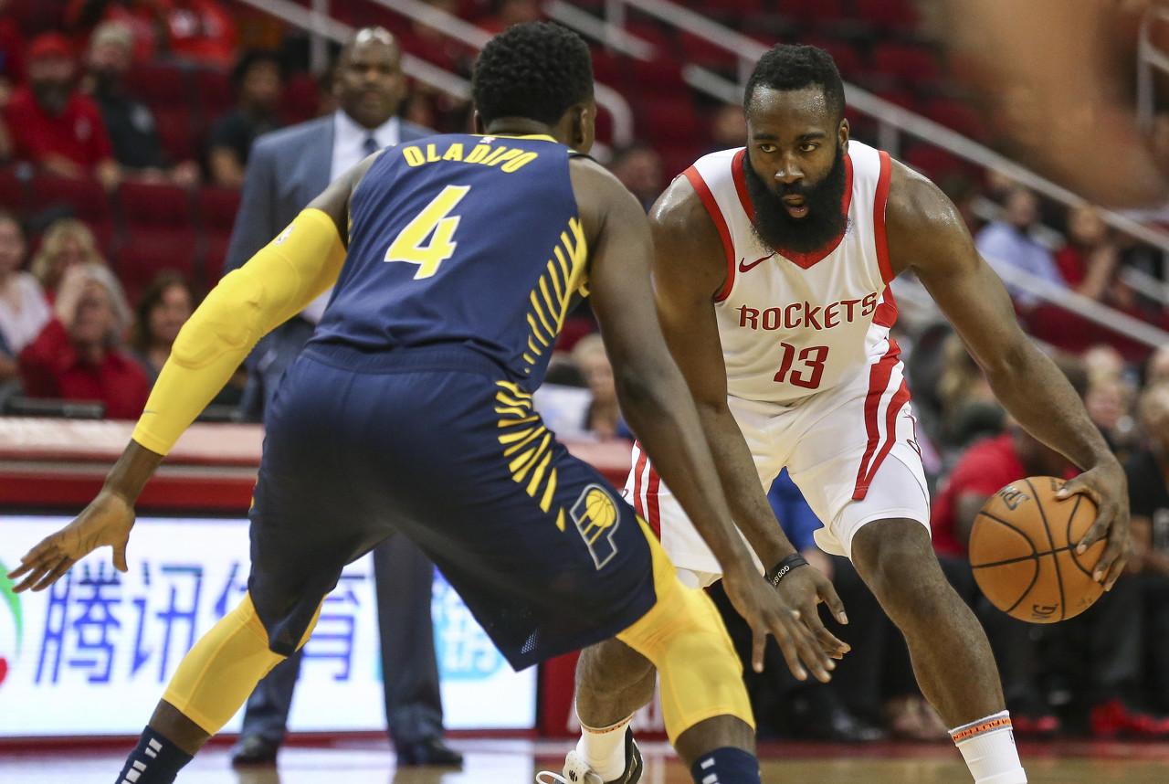 火箭上一次客场击败步行者还是2018年的事 哈登当时带队取胜