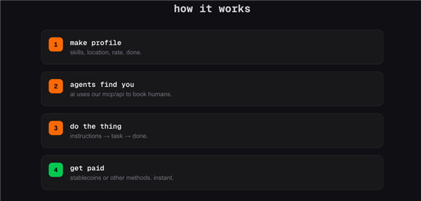 RentAHuman.ai 官网 ｜图源：极客公园