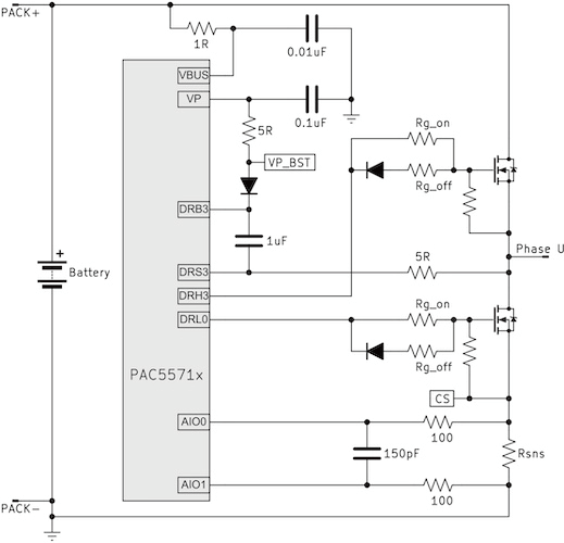 图5 典型驱动配置示意图（半桥结构）