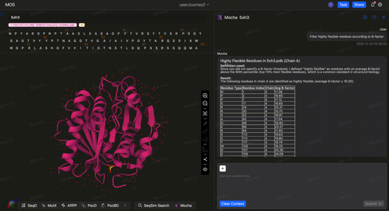分子之心MoleculeOS的交互界面