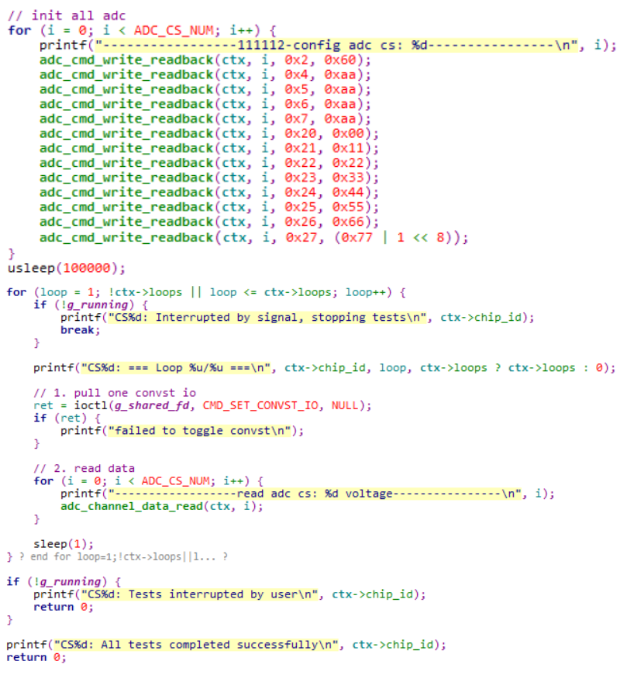 图 adc写寄存器和获取结果流程