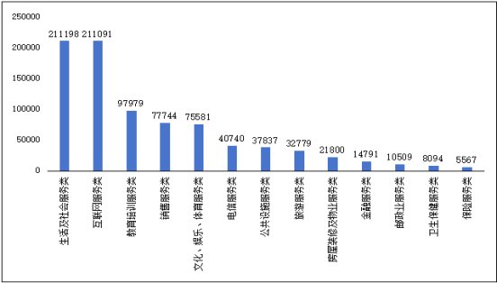 服务大类投诉量图（单位：件）