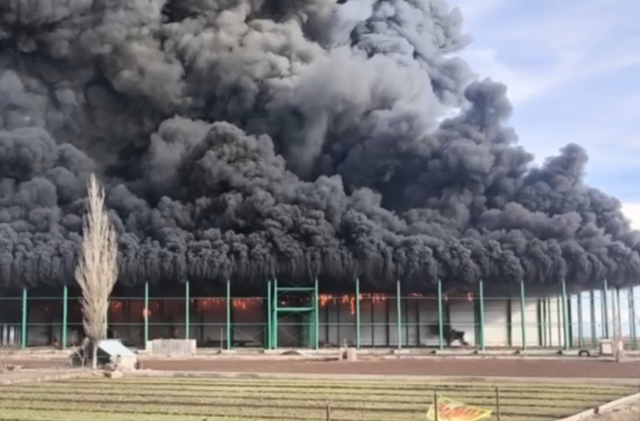 伊朗一处冷库发生火灾