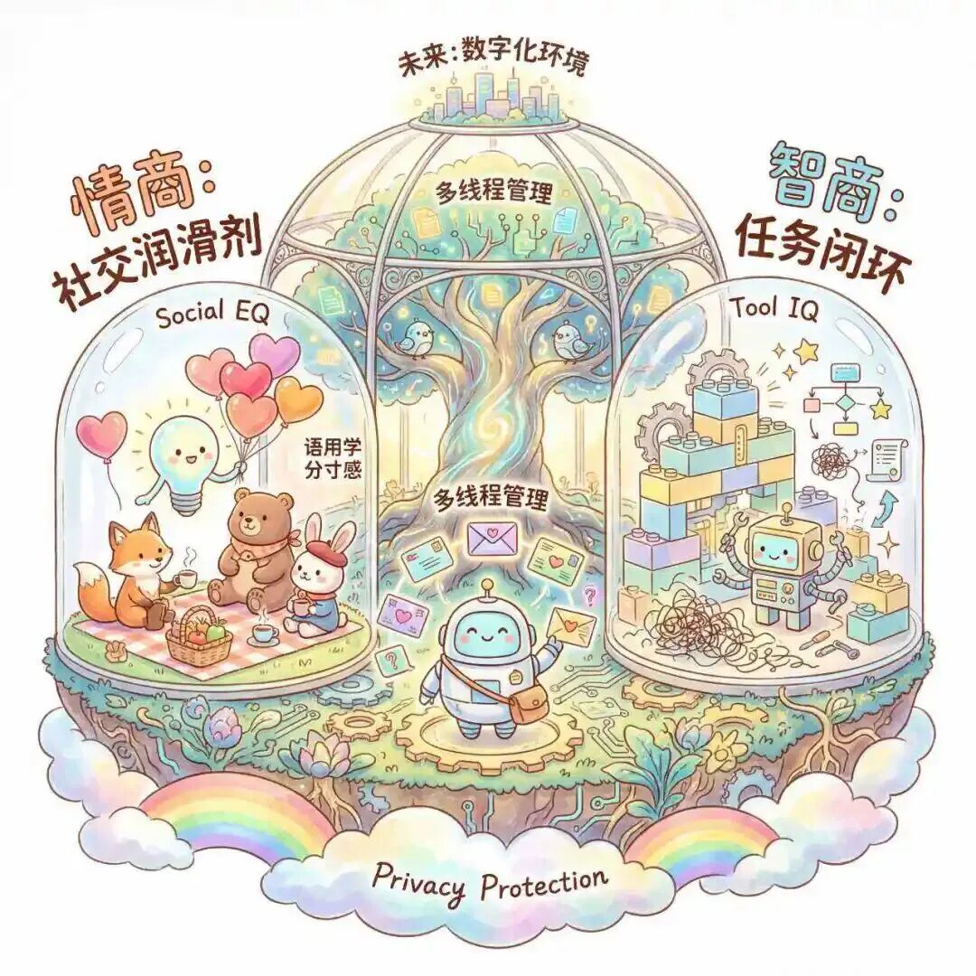 AI群聊的不同路线，受访者用AI生成