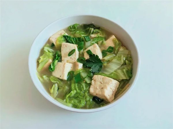 图：大白菜炖豆腐，自己做的+自己拍的