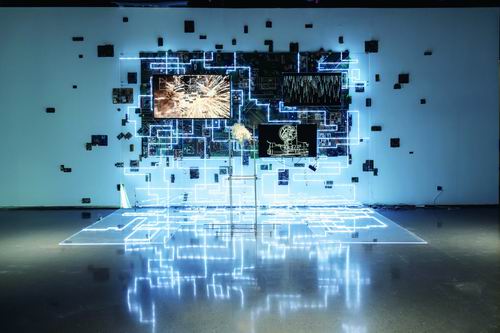 ②第五届联展以“遥感——技术想象与日常情境”为主题，图为其中一件作品。