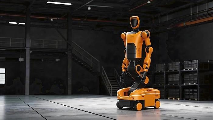 中科第五纪自研轮式双臂机器人