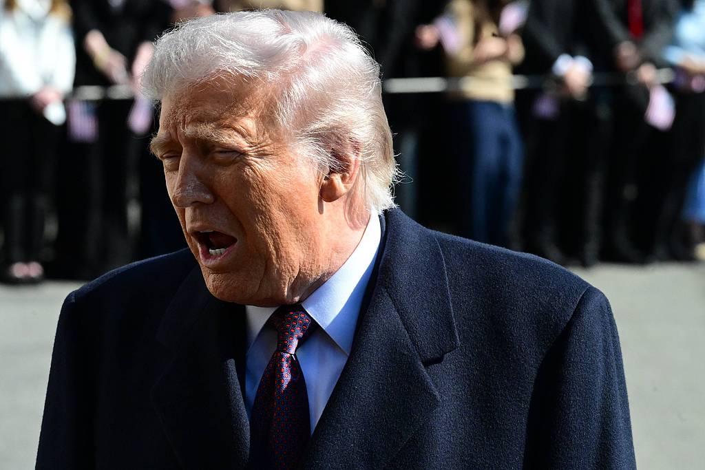 2月27日，特朗普给与采访 图源：视觉中国