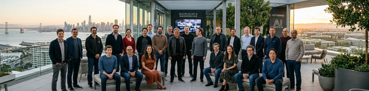 ▲提示词：生成一张包含所有硅谷 AI 大佬的群像