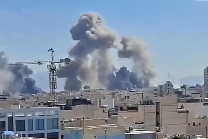 △伊朗首都德黑兰遭袭画面（资料图）