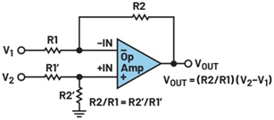 图3.差动放大器电路。