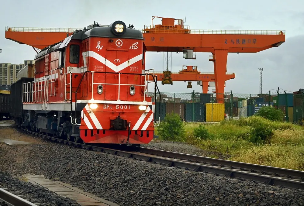 义乌铁路口岸 图片来源：新华社