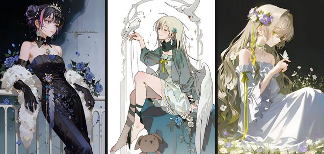 ▲捏Ta平台创作者安诺涅创建的角色（图源：捏Ta公众号）