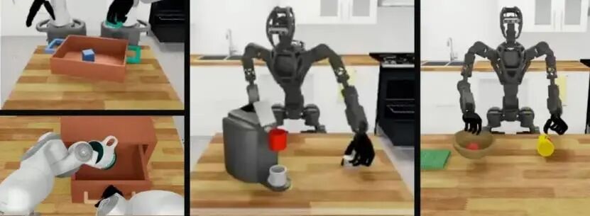 ▲正在被训练的机器人