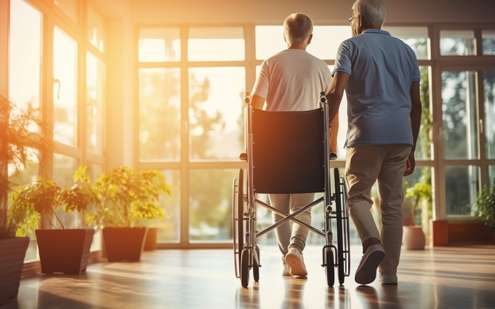 ▲资料图：老人在养老院的生活。图/IC photo