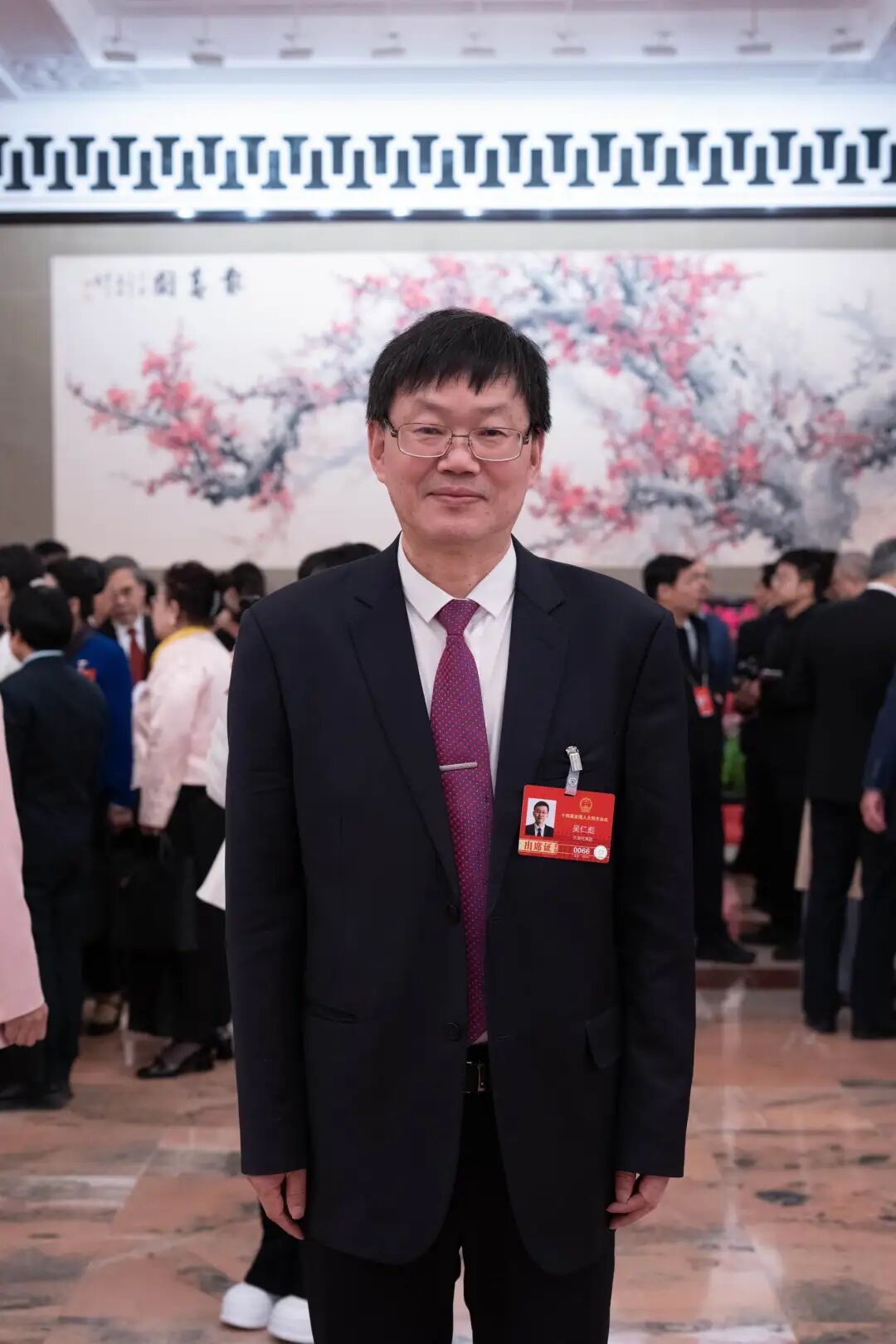 全国人大代表、中国民航大学副校长吴仁彪（记者汪洋/摄）