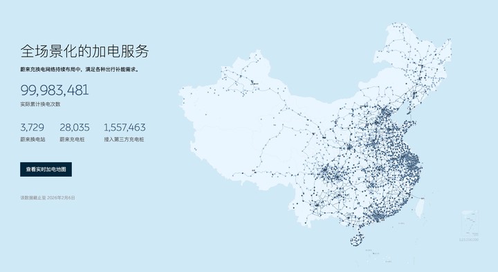 ▲ 蔚来目前的换电体系布局