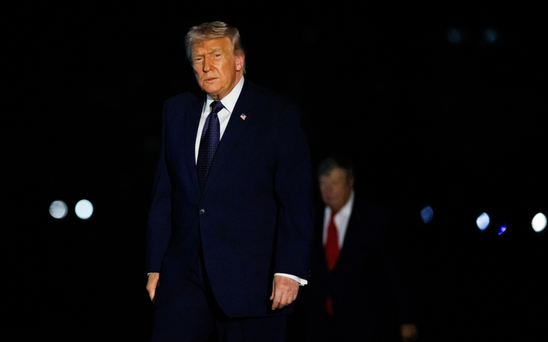 ▲当地时间2026年3月9日，美国华盛顿，美国总统特朗普返回白宫。图/IC photo