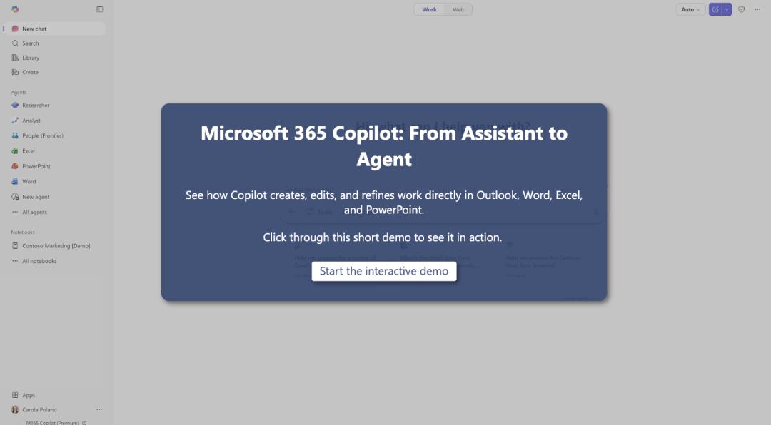 Office Copilot 正在试图从助手过渡到 Agent｜图片来源：微软