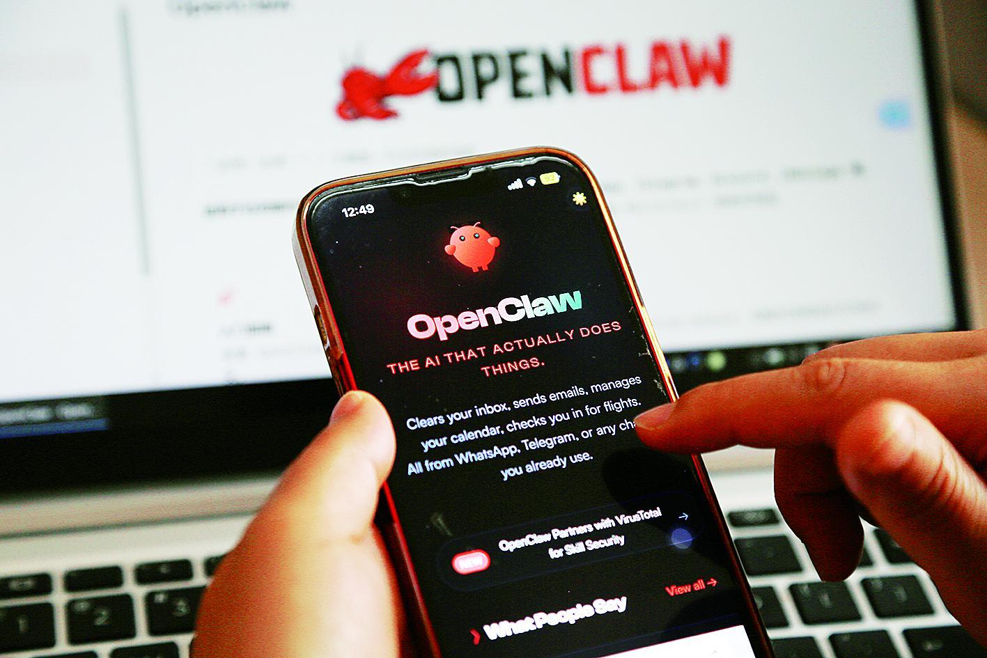 用户浏览“龙虾”手机网页版