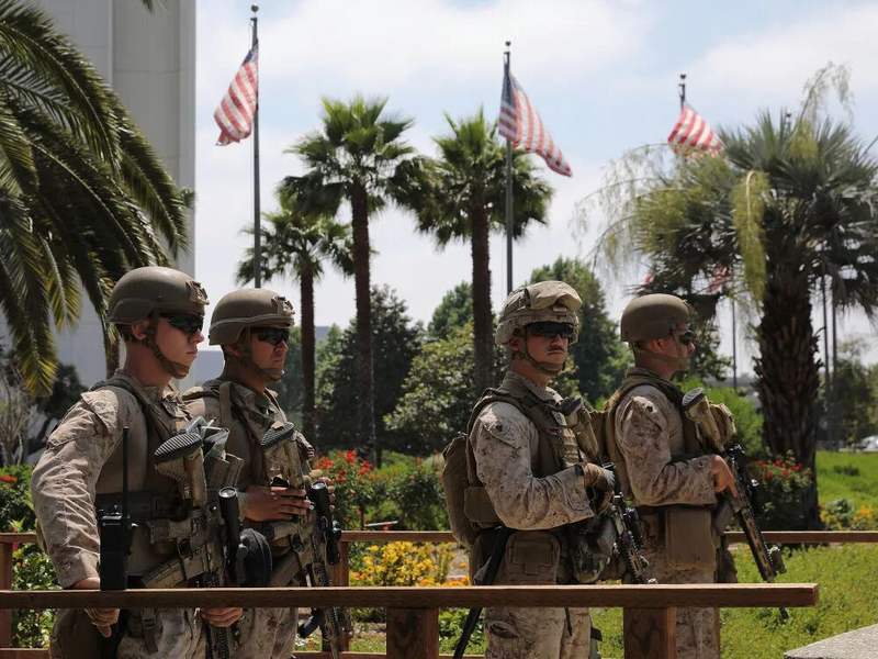 ▲资料图：美国海军陆战队队员。图/新华社