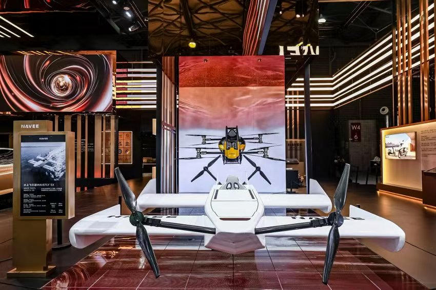 现场展示的飞行器等产品