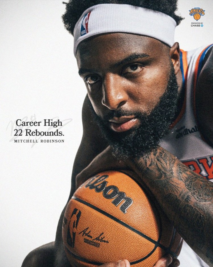 篮板痴汉！米切尔·罗宾逊抢下22个篮板生涯新高 其中9个前场篮板