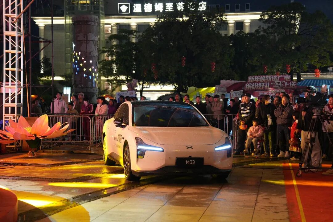 △小鹏MONA M03汽车。肇庆发布廖文奕 摄