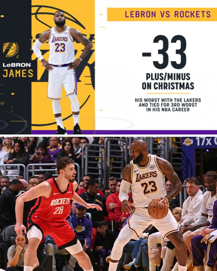 明日如何？美媒：上一场打火箭-33的正负值是詹姆斯湖人生涯最差