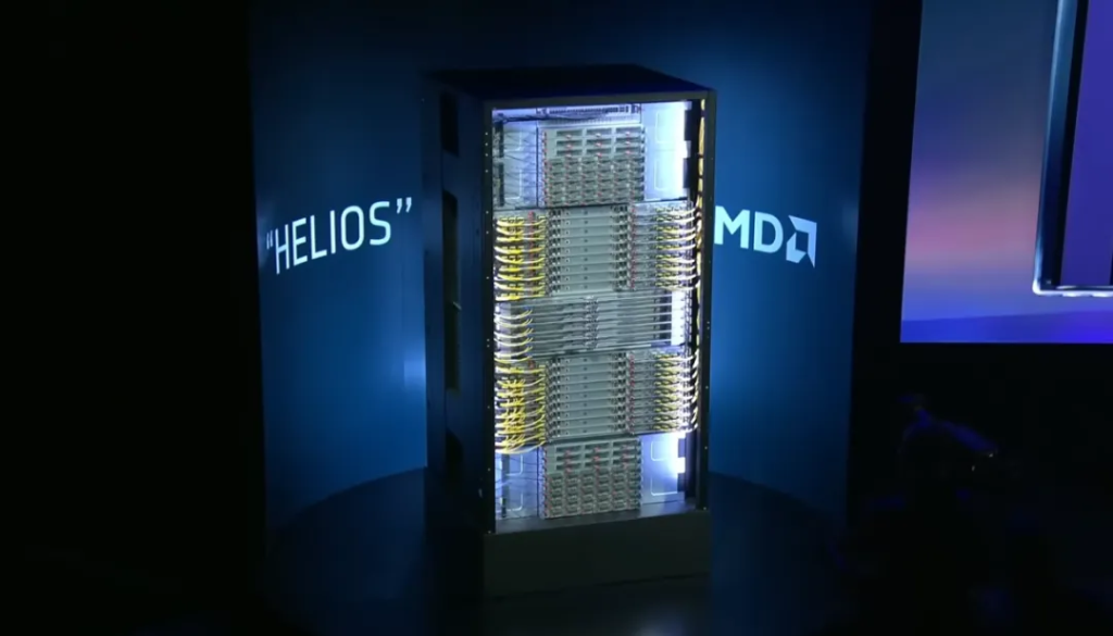 苏姿丰在CES 2026上先容新的AI计较机架Helios