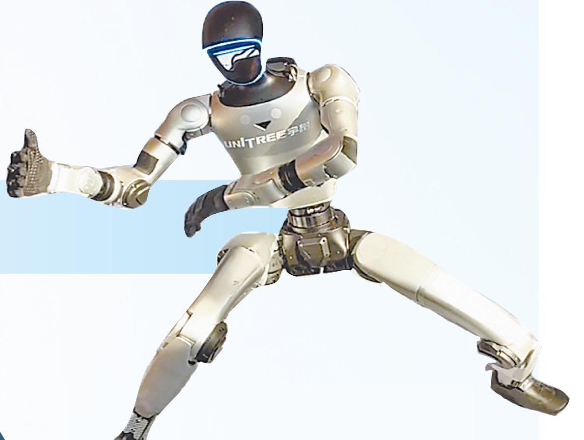 机器人现场表演。本报记者 李雪君摄