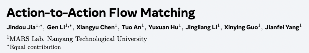 告别噪声初始化：NTU MARS Lab提出A2A新范式，实现机器人高性能单步动作生成|机器人_新浪财经_新浪网