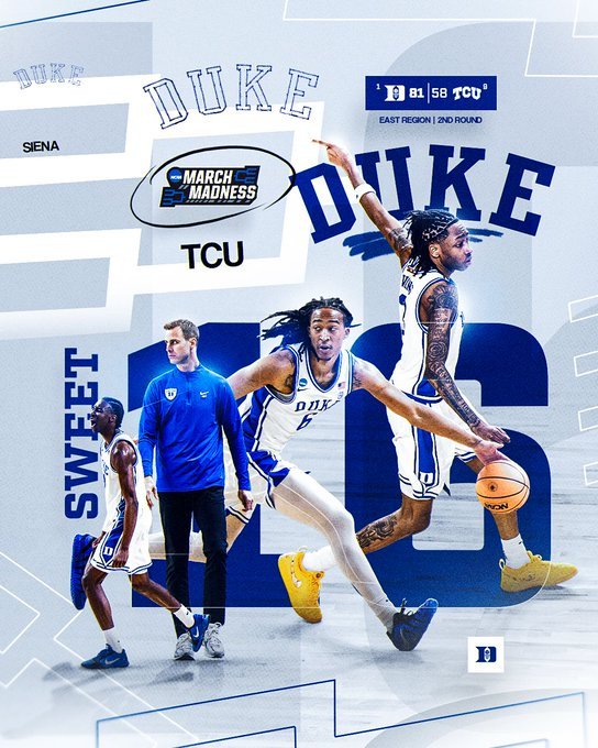 杜克大学31次打进甜蜜16强 追平北卡并列NCAA历史第一
