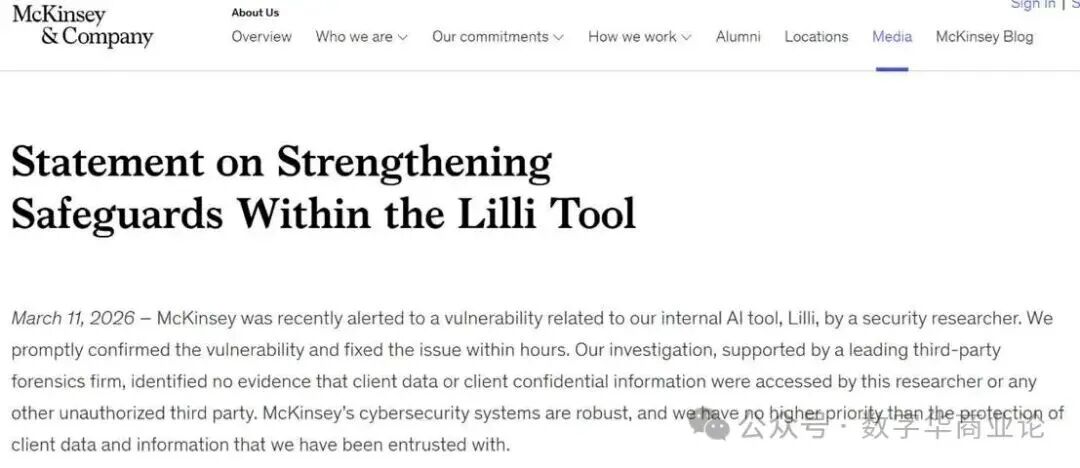 图3. 麦肯锡对该事件的官网说明