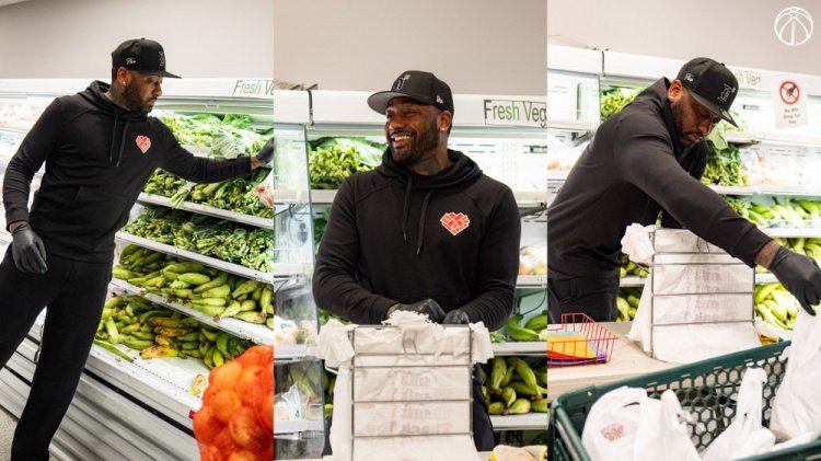 心系DC！奇才官方晒出沃尔在食品救济站做义工&球迷见面会的照片