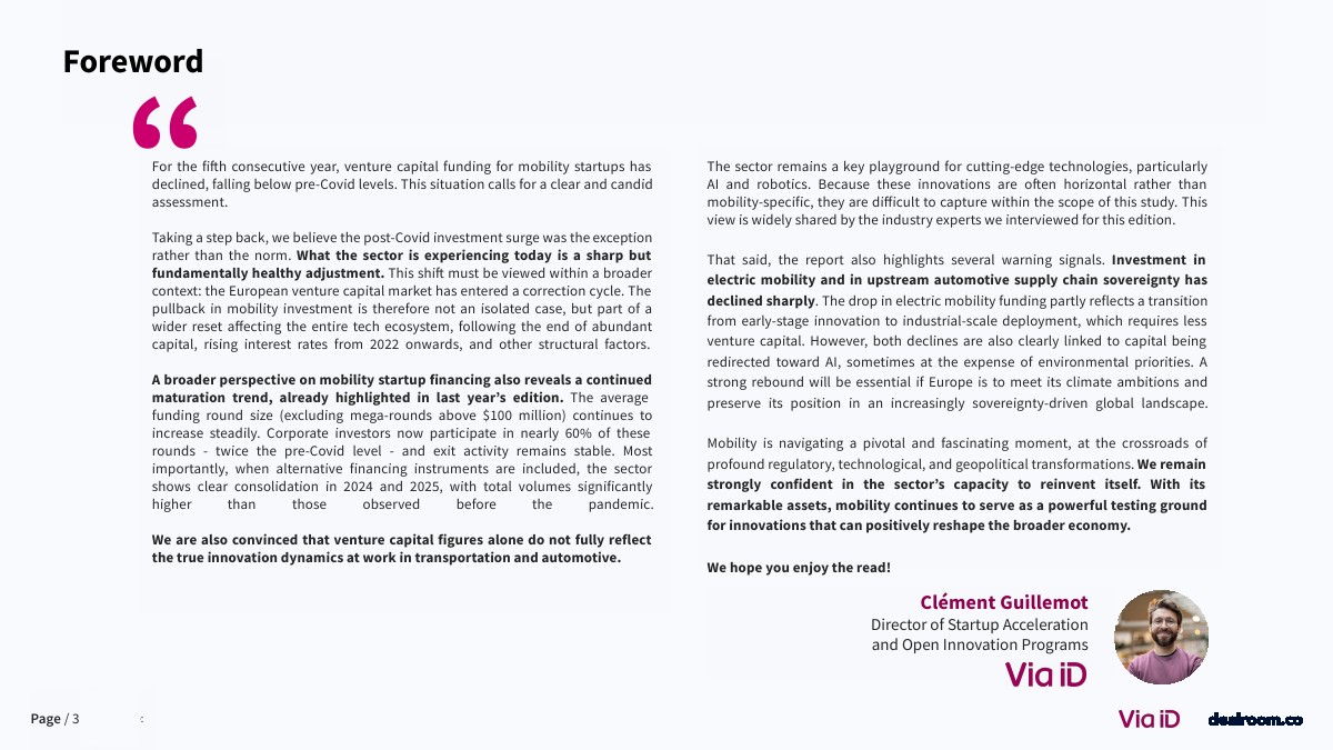 Dealroom：2026年欧洲移动出行初创企业报告