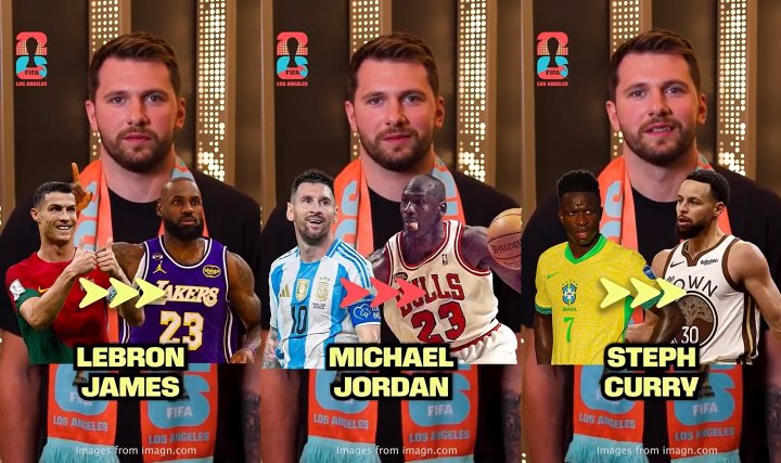 东契奇列足坛NBA球星对标：梅西是乔丹C罗是詹姆斯维尼修斯是库里