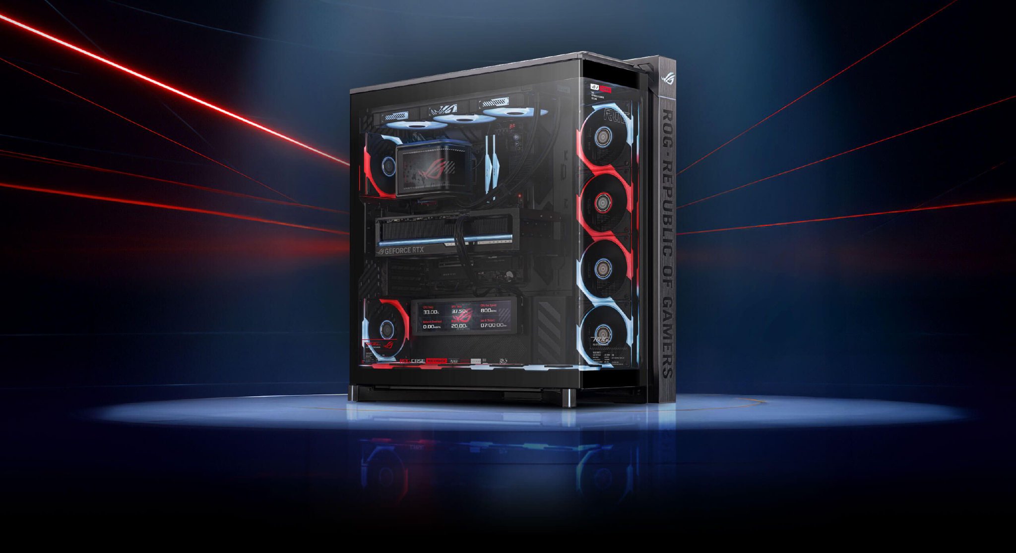 华硕 ROG 幻世神 Cronox 机箱开启预约:配备 9.2 英寸副屏,2399 元|华硕|机箱|LCD_新浪科技_新浪网