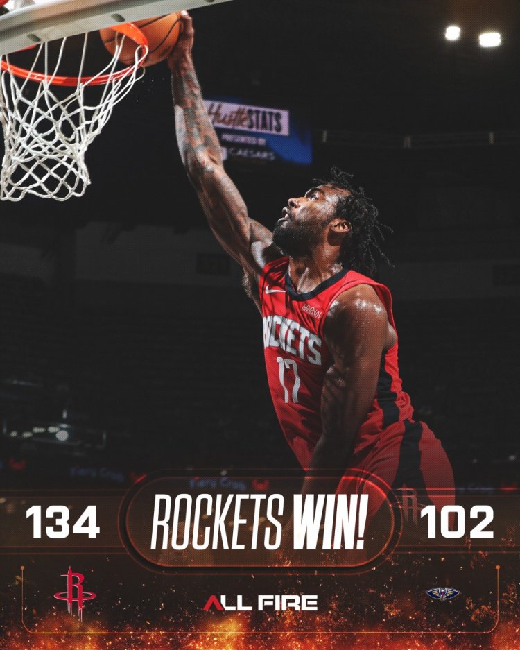 逐渐回暖！火箭官方发布赢球海报：伊森当选封面人物