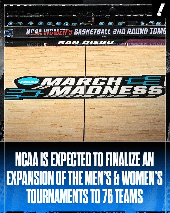 疯狂加倍！NCAA疯三预计将在明年扩军至76强 增加8个外卡名额