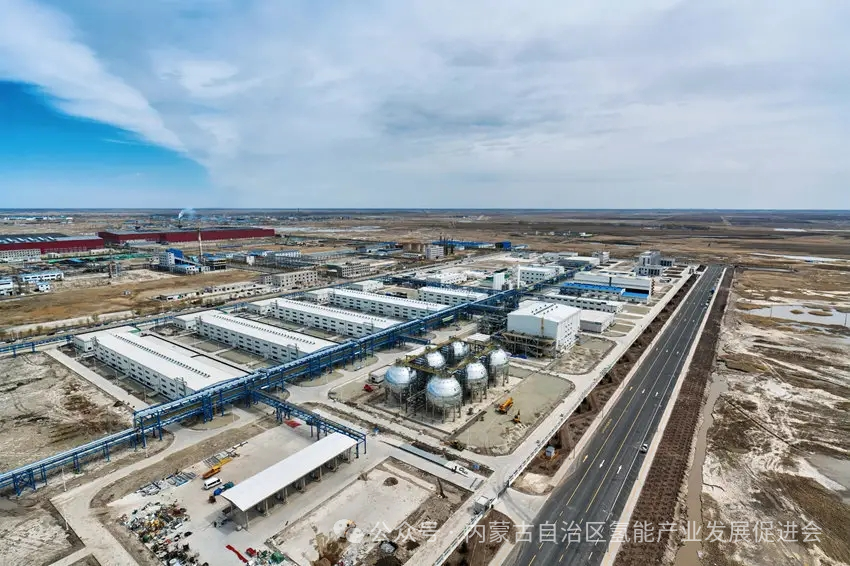 2025年7月，国度电投吉林大安征象制绿氢合成氨一体化示范样貌全面投产。阳光氢能供图