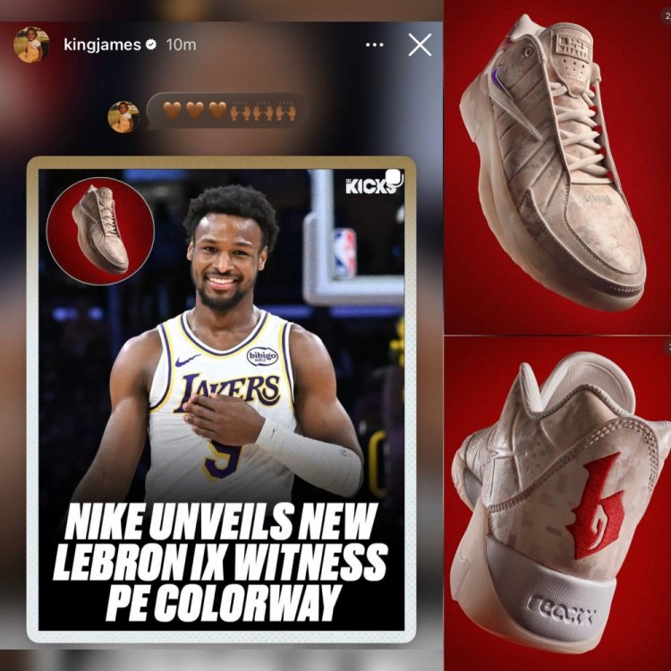 为爱子站台！詹姆斯更新社媒晒Witness IX球鞋的布朗尼专属配色